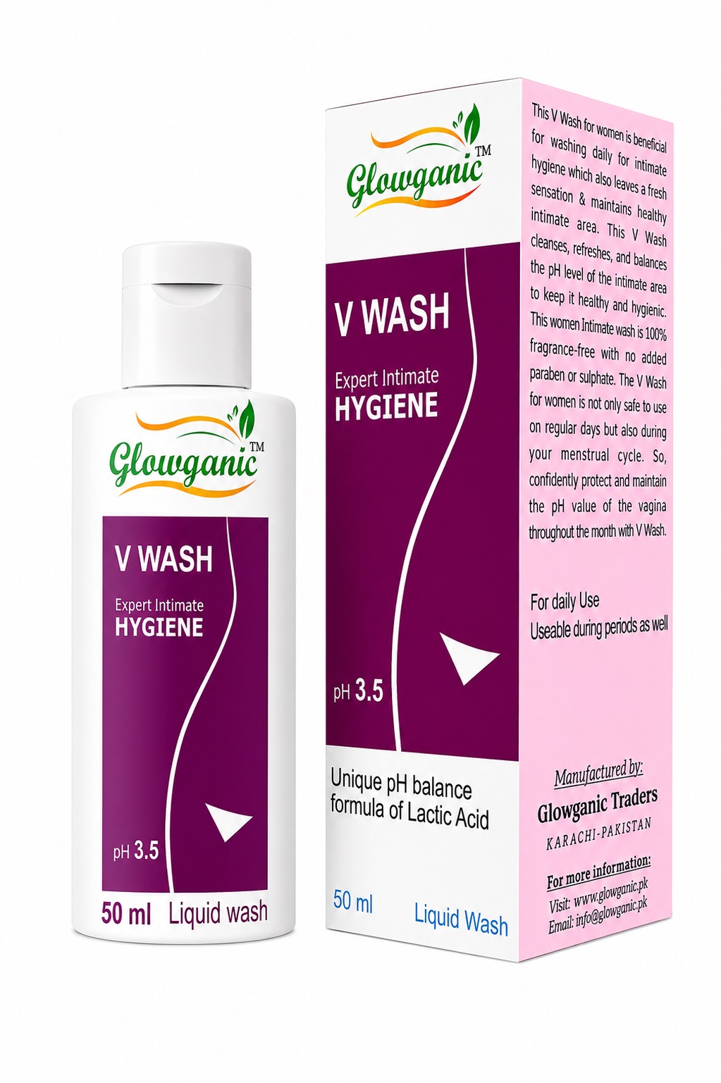 Glowganic V Wash Feminine Intimate Hygiene Wash