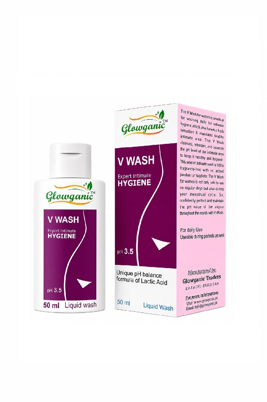 Glowganic V Wash Feminine Intimate Hygiene Wash